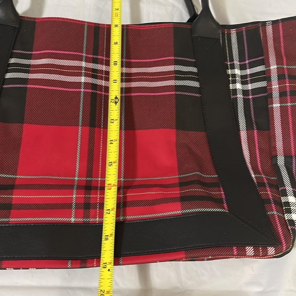 Victoria Secret plaid and botanical hand bag - Picture 11 of 13